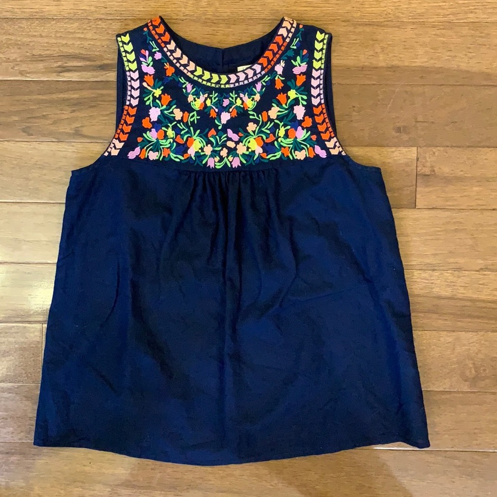 00 JCrew Embroidered Top